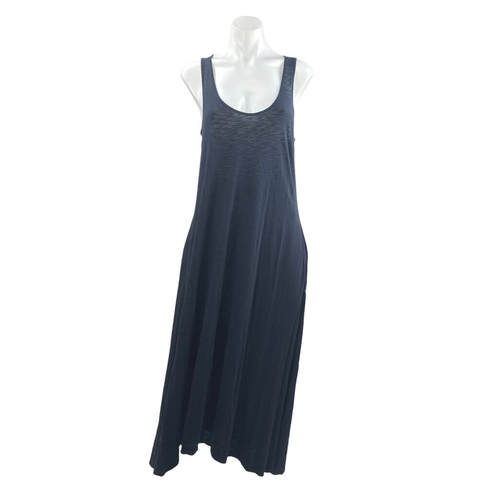 Theory Black Sleeveless Flowy Casual Beachwear Maxi Tank Flare Shift Dress Sz S